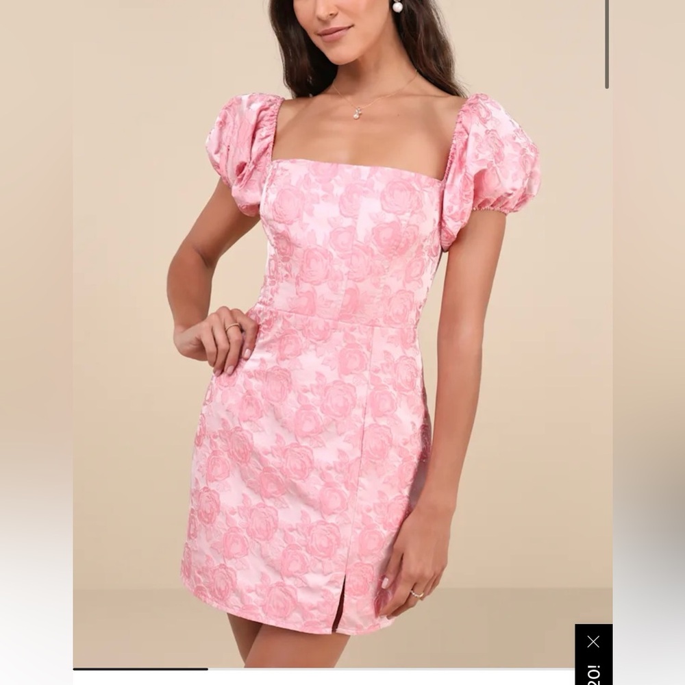 Pink Rose Lulus Mini Dress, new with tags, never worn